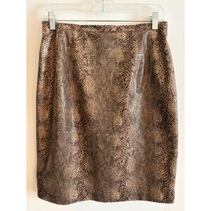 Vintage Harve Benard Snakeskin Animal Print Pencil Skirt Size 10